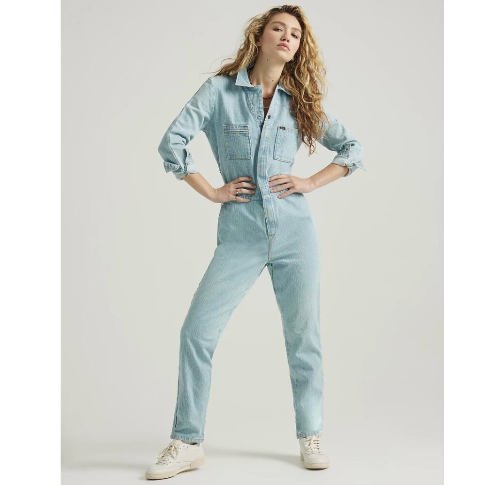 NWT Lee Unionall -Alls Jumpsuit in Color TINDIGOACID Large